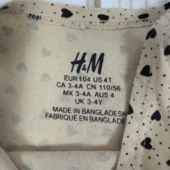 h&m girls cotton short set 4T - Picture 2 of 2